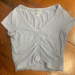 American Eagle slate blue crop top